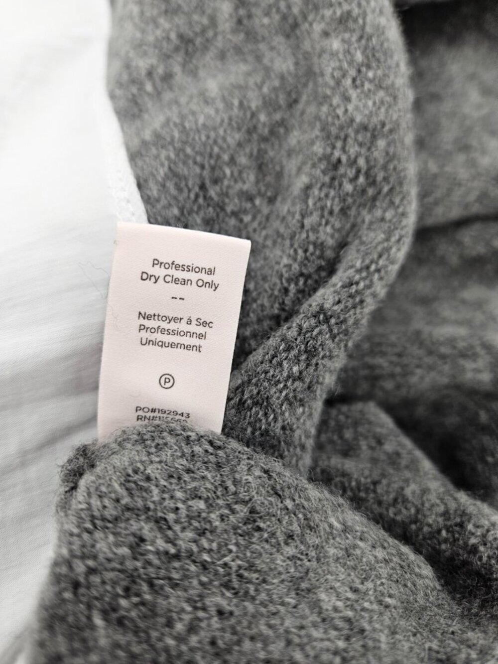 Cinq a Sept Carlota Wool Blend Layered Sweater Womens M Grey White - Picture 6 of 6